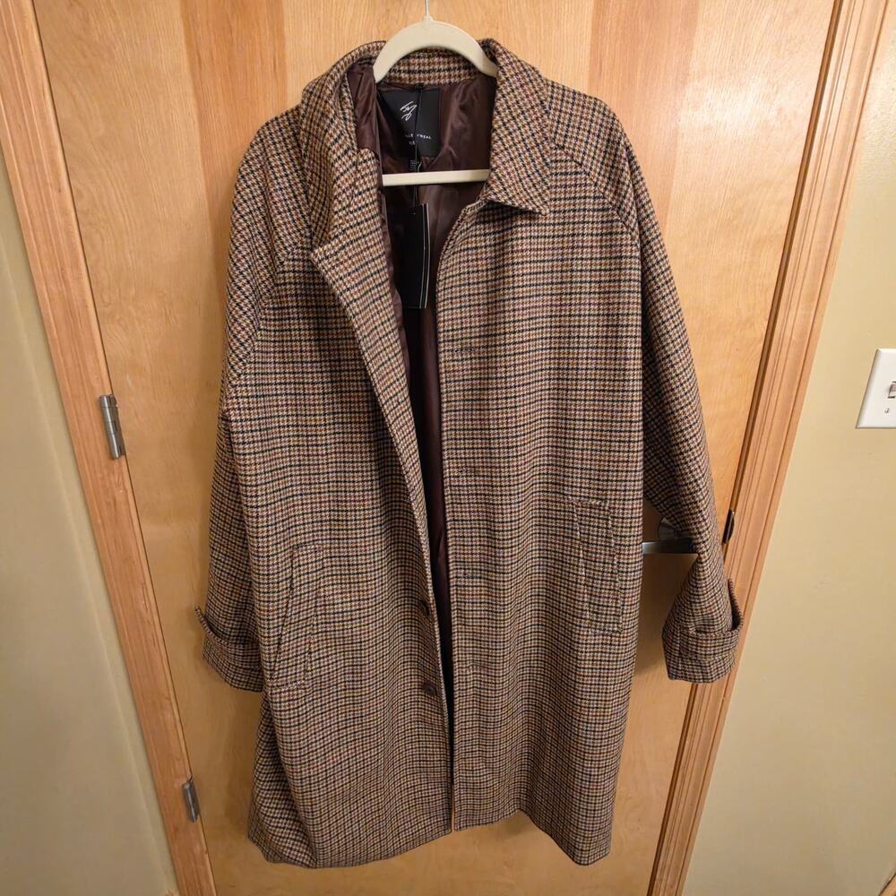 Shaquille O'Neal XLG™ Midweight Big and Tall Burg Tartan Car Coat, Sz 2XLT--NWT - Picture 2 of 7